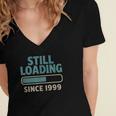 Still Loading Since 1999 Retro Tech Nostalgia Women's Jersey Short Sleeve Deep V-Neck Tshirt