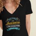 Longshoreman Shirt Awesome Job Occupation Graduation Women's Jersey Short Sleeve Deep V-Neck Tshirt