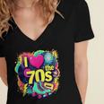 I Love The 70s Retro Cassette Roller Vinyl Nostalgia Vibes Women's Jersey Short Sleeve Deep V-Neck Tshirt I Love The 70s Retro Cassette Roller Vinyl Nostalgia Vibes Women's Jersey Short Sleeve Deep V-Neck Tshirt