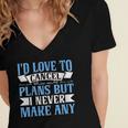 I Would Love To Cancel Plans But i Never Make Any Introvert Women's Jersey Short Sleeve Deep V-Neck Tshirt I Would Love To Cancel Plans But i Never Make Any Introvert Women's Jersey Short Sleeve Deep V-Neck Tshirt