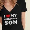 I Love My Introvert Son I Heart My Introvert Son Women's Jersey Short Sleeve Deep V-Neck Tshirt I Love My Introvert Son I Heart My Introvert Son Women's Jersey Short Sleeve Deep V-Neck Tshirt