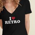 I Love Retro Vintage 80s 90s Nostalgia Women's Jersey Short Sleeve Deep V-Neck Tshirt I Love Retro Vintage 80s 90s Nostalgia Women's Jersey Short Sleeve Deep V-Neck Tshirt