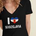 I Love Yugoslavia Proud Yugoslav Nostalgia Saying Women's Jersey Short Sleeve Deep V-Neck Tshirt I Love Yugoslavia Proud Yugoslav Nostalgia Saying Women's Jersey Short Sleeve Deep V-Neck Tshirt