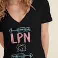 LPN Licensed Practical Nurse Graduation Nursing Nurses Week Women's Jersey Short Sleeve Deep V-Neck Tshirt
