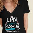 LPN In Progress Loading Future Nurse Graduation Lover Women's Jersey Short Sleeve Deep V-Neck Tshirt