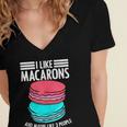 Macaroons Dessert Antisocial Introvert Pastries Food Lover Women's Jersey Short Sleeve Deep V-Neck Tshirt Macaroons Dessert Antisocial Introvert Pastries Food Lover Women's Jersey Short Sleeve Deep V-Neck Tshirt