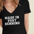 Made In Fort Benning Basic Training Recruit Graduation Women's Jersey Short Sleeve Deep V-Neck Tshirt