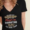 Marketing Major Student Shirt Graduation College Women's Jersey Short Sleeve Deep V-Neck Tshirt
