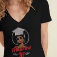 Master Degree Graduation Gifts Black Girl Women's Jersey Short Sleeve Deep V-Neck Tshirt