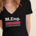 Master Of Engineering Engineer Master Graduation Women's Jersey Short Sleeve Deep V-Neck Tshirt