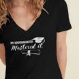 Master Graduation My Granddaughter Mastered It Grandparent Women's Jersey Short Sleeve Deep V-Neck Tshirt