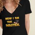 Now I Am The Master Shirt Graduation MBA Masters Tee Women's Jersey Short Sleeve Deep V-Neck Tshirt