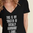 This Is My Master Of Socially Awkward Anti Social Introvert Women's Jersey Short Sleeve Deep V-Neck Tshirt This Is My Master Of Socially Awkward Anti Social Introvert Women's Jersey Short Sleeve Deep V-Neck Tshirt
