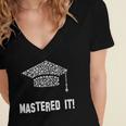 Mastered It Shirt Graduation 2018 Women's Jersey Short Sleeve Deep V-Neck Tshirt