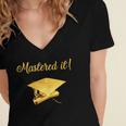 Mastered It Shirt Graduation MD Graduate Women's Jersey Short Sleeve Deep V-Neck Tshirt