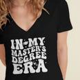 In My Master's Degree Era Graduation Master Degree Women's Jersey Short Sleeve Deep V-Neck Tshirt