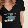 Masters Degree Graduation 2021 Social Work MPH MSW Grad Women's Jersey Short Sleeve Deep V-Neck Tshirt