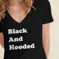 Masters Degree Graduation And Hooded T-Shirt Women's Jersey Short Sleeve Deep V-Neck Tshirt