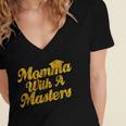 Masters Degree Graduation For Mom Wife Social Work MBA Women's Jersey Short Sleeve Deep V-Neck Tshirt