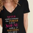 Masters Degree Graduation MPH Social Work Women's Jersey Short Sleeve Deep V-Neck Tshirt