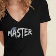 Masters Degree Master Graduation Graduate School Women's Jersey Short Sleeve Deep V-Neck Tshirt