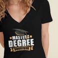 Masters Degree Survivor Graduation For MBA Graduate Women's Jersey Short Sleeve Deep V-Neck Tshirt