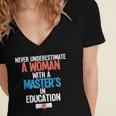 Masters In Education Degree Graduation Women MeD Women's Jersey Short Sleeve Deep V-Neck Tshirt