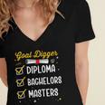 Masters Graduation Goal Digger Mastered It Women's Jersey Short Sleeve Deep V-Neck Tshirt