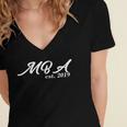 MBA Established 2019 MBAs Graduation Shirt Women's Jersey Short Sleeve Deep V-Neck Tshirt