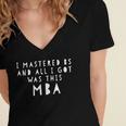 MBA GraduateShirt For Graduation Congrats Grad Women's Jersey Short Sleeve Deep V-Neck Tshirt
