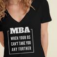 MBA Graduation Women's Jersey Short Sleeve Deep V-Neck Tshirt