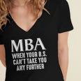 MBA For Men Women Master Degree Graduation Day Women's Jersey Short Sleeve Deep V-Neck Tshirt