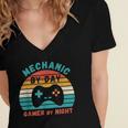 Mechanic Birthday For Graduation Or Christmas Women's Jersey Short Sleeve Deep V-Neck Tshirt