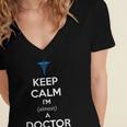Medical Student Almost Doctor Med School Graduation Women's Jersey Short Sleeve Deep V-Neck Tshirt