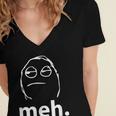 Meh Shirt Teacher Idea College Geek Graduation Tshirt Women's Jersey Short Sleeve Deep V-Neck Tshirt