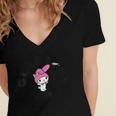 My Melody Class Od 2019 Graduation Seniors Women's Jersey Short Sleeve Deep V-Neck Tshirt