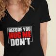 Meme Sarcastic Quotes For Antisocials Introverts Women's Jersey Short Sleeve Deep V-Neck Tshirt