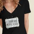 Middle School Graduation Shirts Graduate Grad Women's Jersey Short Sleeve Deep V-Neck Tshirt