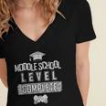 Middle School Graduation Tee Video Gaming Graduate Shirts Women's Jersey Short Sleeve Deep V-Neck Tshirt