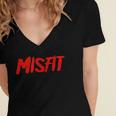 Misfit Outfit And Costume Introvert Apparel Women's Jersey Short Sleeve Deep V-Neck Tshirt