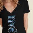 Miss Mrs Ms Dr PhD Graduation Tshirt Present For Women Women's Jersey Short Sleeve Deep V-Neck Tshirt