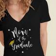 Mom Of The Graduate Mother Of Grad Mama Of Senior Graduation Women's Jersey Short Sleeve Deep V-Neck Tshirt