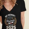 My Mommy Mastered It Class Of 2025 Masters Graduation Outfit Women's Jersey Short Sleeve Deep V-Neck Tshirt