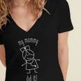 My Mommy Did It Nurse Graduation Son Daughter Christmas Women's Jersey Short Sleeve Deep V-Neck Tshirt
