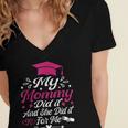 My Mommy Did It And She Did It For Me Graduation Daughter Women's Jersey Short Sleeve Deep V-Neck Tshirt