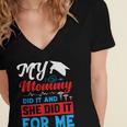 My Mommy Did It And She Did It For Me Mom Nurse Graduation Women's Jersey Short Sleeve Deep V-Neck Tshirt