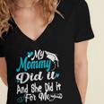 My Mommy Did It Tee Graduation Graduated Mom Proud Children Women's Jersey Short Sleeve Deep V-Neck Tshirt