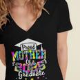 Mother Of a 2025 Graduate Tie Dye Class Senior Graduation 25 Women's Jersey Short Sleeve Deep V-Neck Tshirt