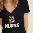 MsMrs Miss NURSE Nursing Graduation Women's Jersey Short Sleeve Deep V-Neck Tshirt