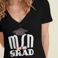 MSN Masters Graduation Men Women Son Daughter Women's Jersey Short Sleeve Deep V-Neck Tshirt